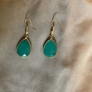 teal earrings